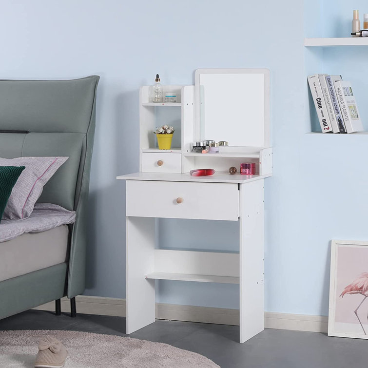 Ebern Designs LeahMai Dressing Table with Mirror Wayfair.ie
